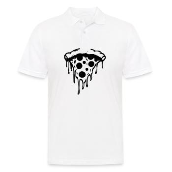 Pizza Fast Food Pizzeria - Men's Polo Shirt - white - Front - Kai (181cm)