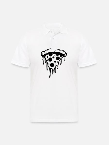 Pizza Restauration rapide Pizzeria - Polo Homme - blanc