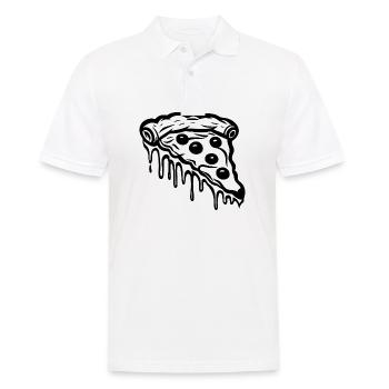 Pizza Fast Food Pizzeria - Men's Polo Shirt - white - Front - Kai (181cm)