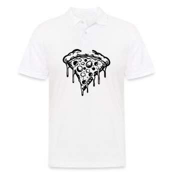 Pizza Fast Food Pizzeria - Men's Polo Shirt - white - Front - Kai (181cm)