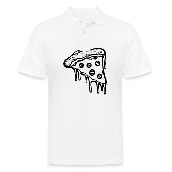 Pizza Fast Food Pizzeria - Men's Polo Shirt - white - Front - Kai (181cm)