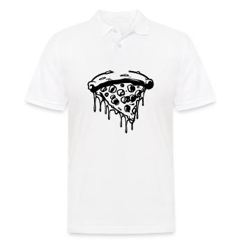Pizza Fast Food Pizzeria - Men's Polo Shirt - white - Front - Kai (181cm)
