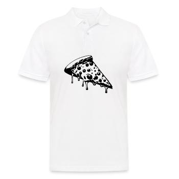 Pizza Fast Food Pizzeria - Men's Polo Shirt - white - Front - Kai (181cm)