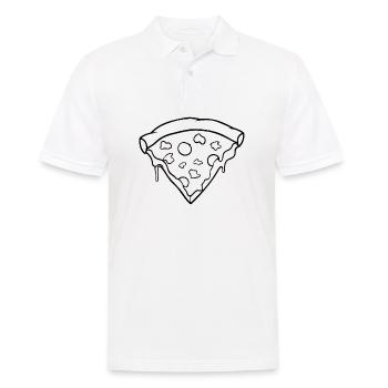 Pizza Fast Food Pizzeria - Men's Polo Shirt - white - Front - Kai (181cm)