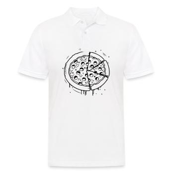 Pizza Fast Food Pizzeria - Men's Polo Shirt - white - Front - Kai (181cm)