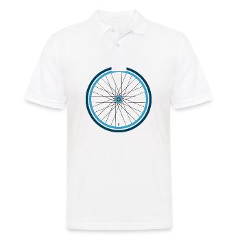 Fahrrad - Männer Poloshirt - Weiß - Vorne - Kai (181cm)