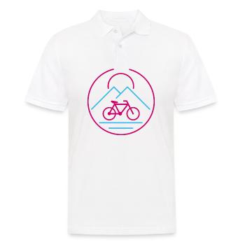 Fahrrad - Männer Poloshirt - Weiß - Vorne - Kai (181cm)