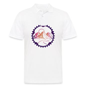 Fahrrad - Männer Poloshirt - Weiß - Vorne - Kai (181cm)