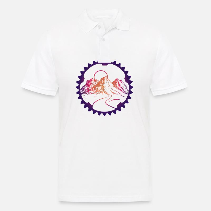 Fahrrad - Männer Poloshirt - Weiß