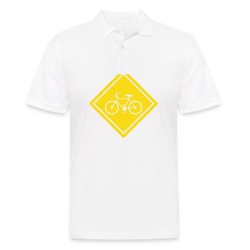 Fahrrad - Männer Poloshirt - Weiß - Vorne - Kai (181cm)