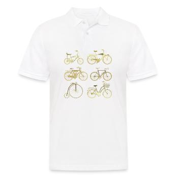 Fahrrad - Männer Poloshirt - Weiß - Vorne - Kai (181cm)