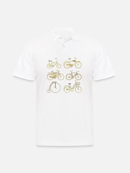 Fahrrad - Männer Poloshirt - Weiß