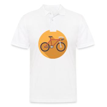 Fahrrad - Männer Poloshirt - Weiß - Vorne - Kai (181cm)