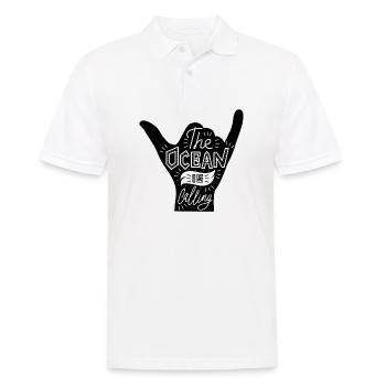 Wassersport - Männer Poloshirt - Weiß - Vorne - Kai (181cm)