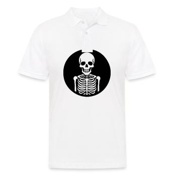 Skeleton Costume Bones Halloween Horror - Men's Polo Shirt - white - Front - Kai (181cm)