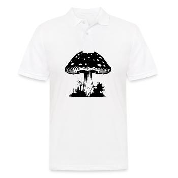 Champignon Cueilleur de champignons Champignons Champignons - Polo Homme - blanc - Devant - Kai (181cm)