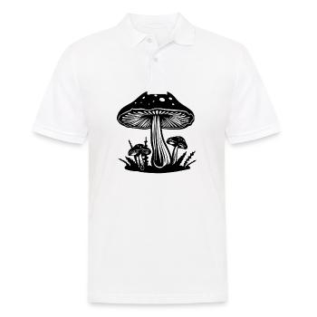 Champignon Cueilleur de champignons Champignons Champignons - Polo Homme - blanc - Devant - Kai (181cm)