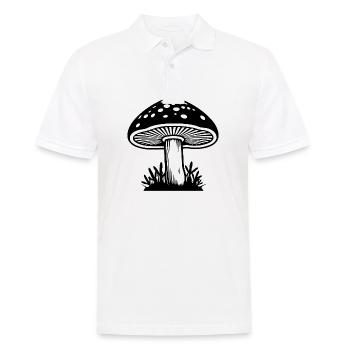 Champignon Cueilleur de champignons Champignons Champignons - Polo Homme - blanc - Devant - Kai (181cm)