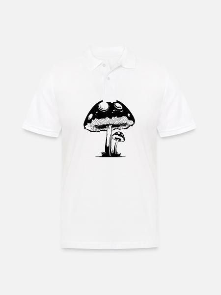 Champignon Cueilleur de champignons Champignons Champignons - Polo Homme - blanc