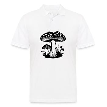Champignon Cueilleur de champignons Champignons Champignons - Polo Homme - blanc - Devant - Kai (181cm)
