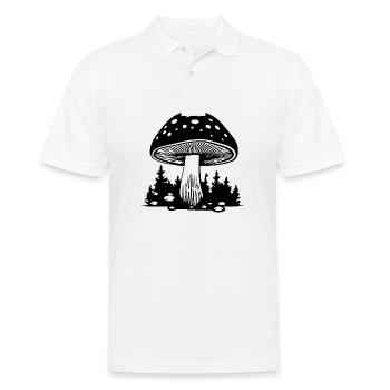 Champignon Cueilleur de champignons Champignons Champignons - Polo Homme - blanc - Devant - Kai (181cm)