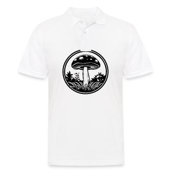 Champignon Cueilleur de champignons Champignons Champignons - Polo Homme - blanc - Devant - Kai (181cm)