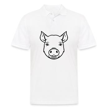 Pig Piggy Sow - Men's Polo Shirt - white - Front - Kai (181cm)