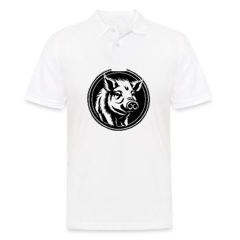 Pig Piggy Sow - Men's Polo Shirt - white - Front - Kai (181cm)