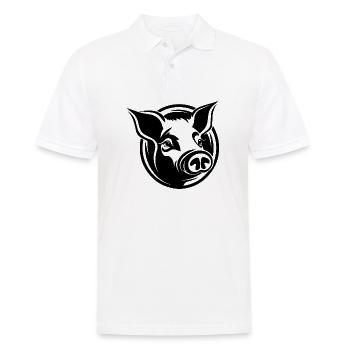 Pig Piggy Sow - Men's Polo Shirt - white - Front - Kai (181cm)