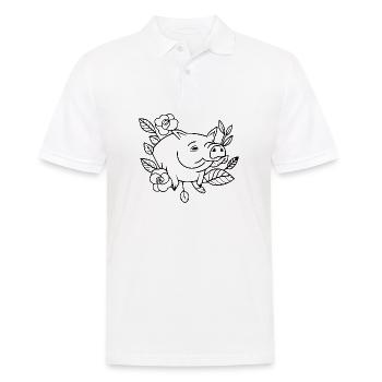 Pig Piggy Sow - Men's Polo Shirt - white - Front - Kai (181cm)