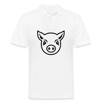 Pig Piggy Sow - Men's Polo Shirt - white - Front - Kai (181cm)