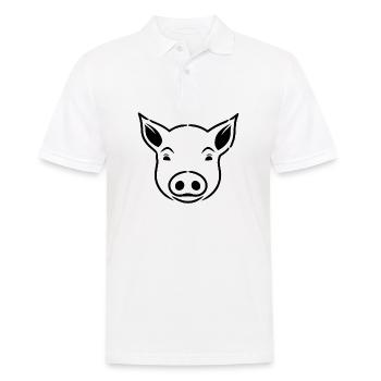 Pig Piggy Sow - Men's Polo Shirt - white - Front - Kai (181cm)