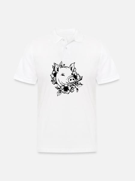 Pig Piggy Sow - Men's Polo Shirt - white