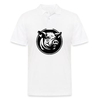 Pig Piggy Sow - Men's Polo Shirt - white - Front - Kai (181cm)