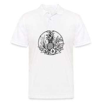 Ananas - Männer Poloshirt - Weiß - Vorne - Kai (181cm)