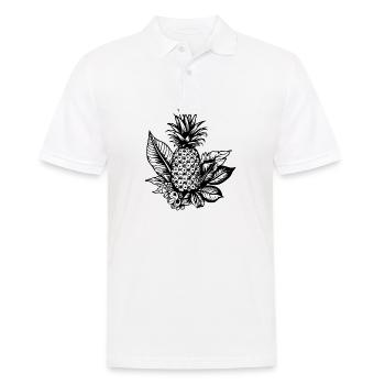 Ananas - Männer Poloshirt - Weiß - Vorne - Kai (181cm)