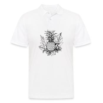 Ananas - Männer Poloshirt - Weiß - Vorne - Kai (181cm)