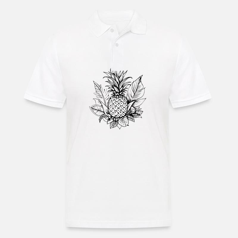 Ananas - Männer Poloshirt - Weiß