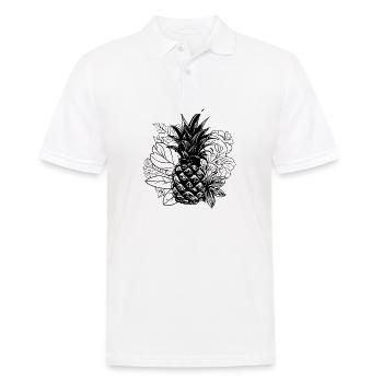 Ananas - Männer Poloshirt - Weiß - Vorne - Kai (181cm)