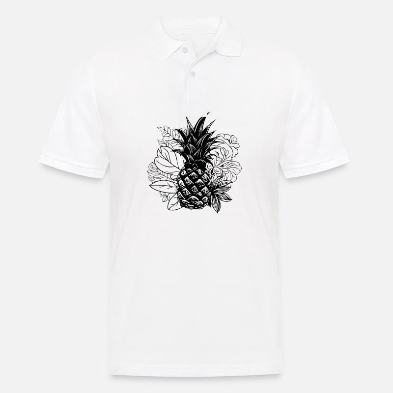 Ananas - Männer Poloshirt - Weiß