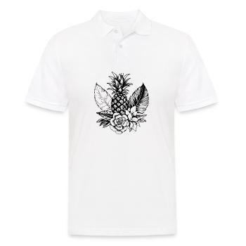 Ananas - Männer Poloshirt - Weiß - Vorne - Kai (181cm)