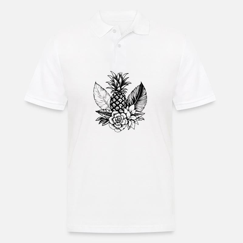 Ananas - Männer Poloshirt - Weiß