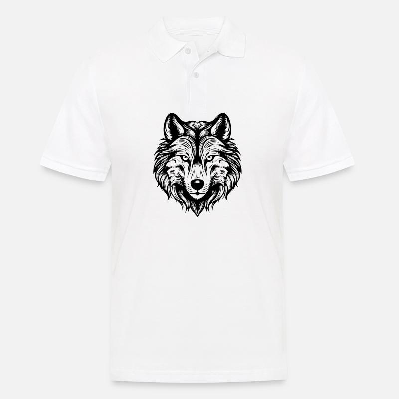 Wolf - Men's Polo Shirt - white