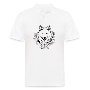 Wolf - Männer Poloshirt - Weiß - Vorne - Kai (181cm)
