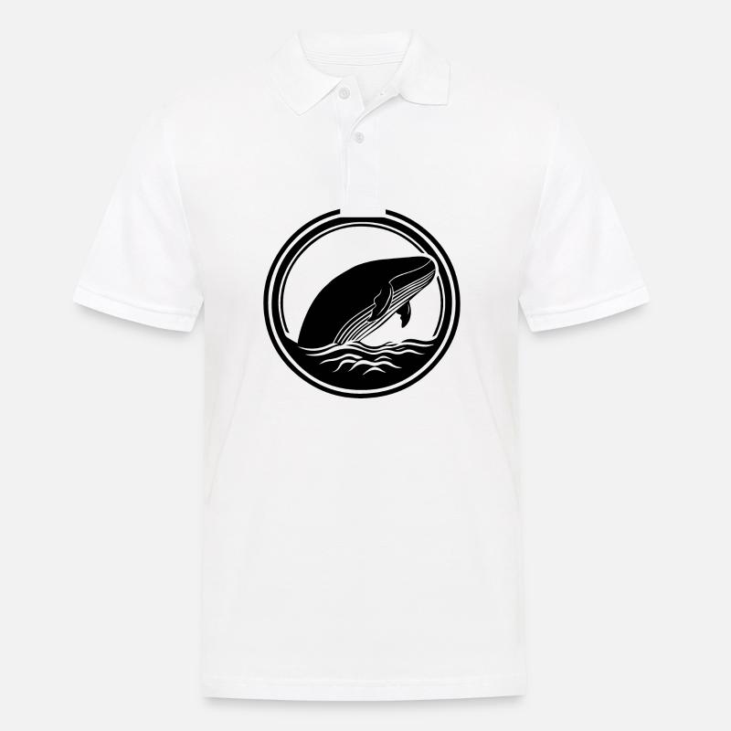 Baleine Poisson de mer - Polo Homme - blanc