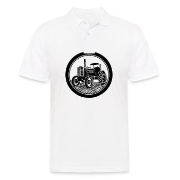 Tracteur - Polo Homme - blanc - Devant - Kai (181cm)
