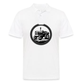 Tracteur - Polo Homme - blanc - Devant - Kai (181cm)