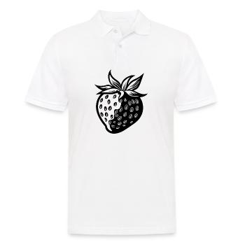 Erdbeere Obst Frucht - Männer Poloshirt - Weiß - Vorne - Kai (181cm)
