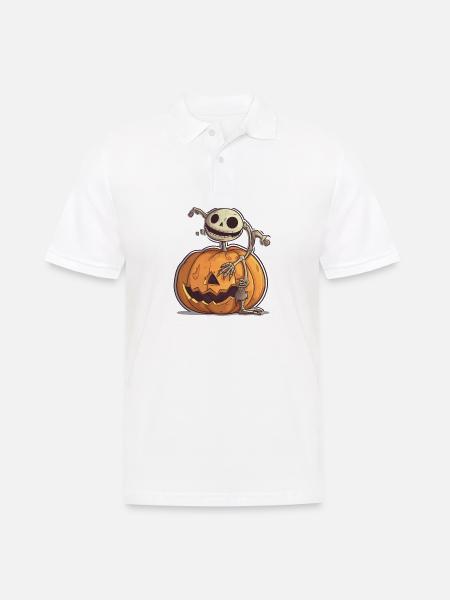 kürbis 4 - Männer Poloshirt - Weiß