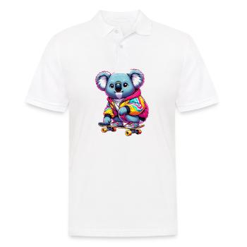 Stylized illustration of a cute koala - Men's Polo Shirt - white - Front - Kai (181cm)